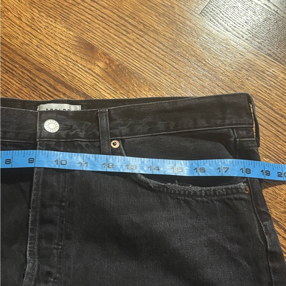 AGOLDE | 90's Mid Rise Straight Tar Black Jeans‎ A069E-1157 Button Fly Sz 32 - Picture 10 of 12